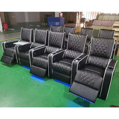 CHIHU furniture Hot Sell VIP Cinema Home Theater Electric Recliner Chair With Led Lights tray table for Living Room