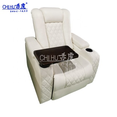 Factory directly offer high quality white genuine leather home theater sofa,modern design hot sale home theater seating