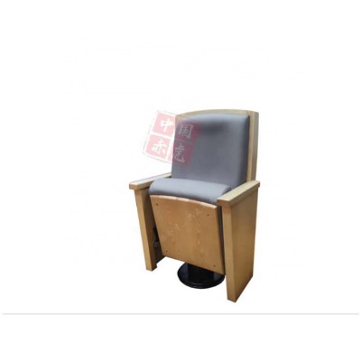 Customized high end cinema chair,wooden frame folding cinema chair with folding tray