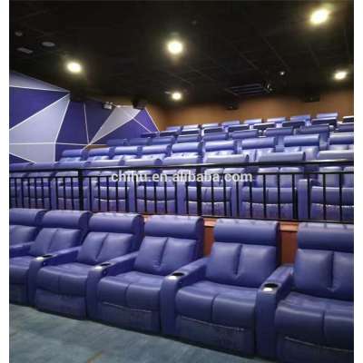 Comfortable reclining sofa cinemas chair,genuine leather commercial vip cinema seating