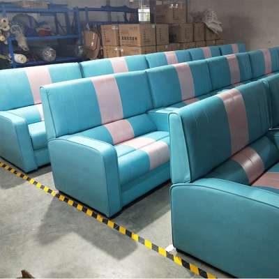 Popular hot sale leather stationary loveseat for cinema hall