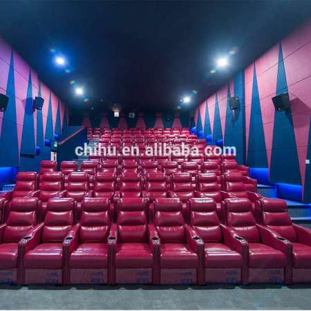 Modern luxury sofa red color cinema sofa,factory wholesale public cinema seating