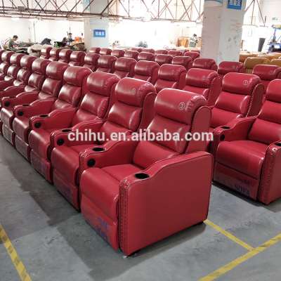 Red leather cinema seats,wholesale movie theater seats,public cinema seats