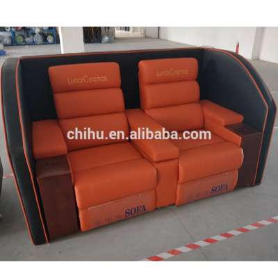 Custom high quality cinema sofa,electric leather loveseat cinema sofa