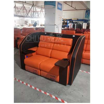 Hot sell loveseats for cinema love hall,modern genuine leather power recliner loveseats