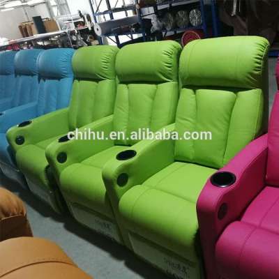 modern electric fabric recliner cinema sofa chair home theater seating furniture