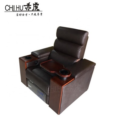 luxury electronic leather recliner office chair sofa with power headrest