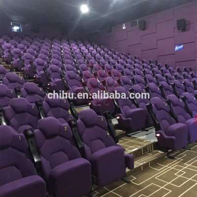 Commercial folding fabric movie theater chair