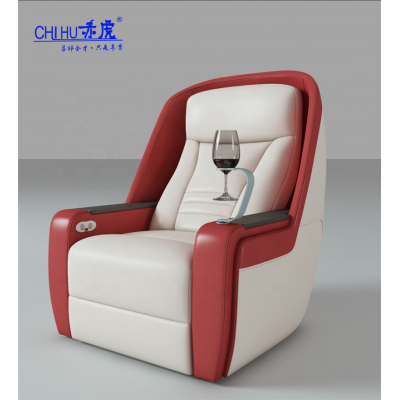 Genuine leather electric recliner Chair Theater Cinema seats, Modern theater Furniture 4 seats home theater seating